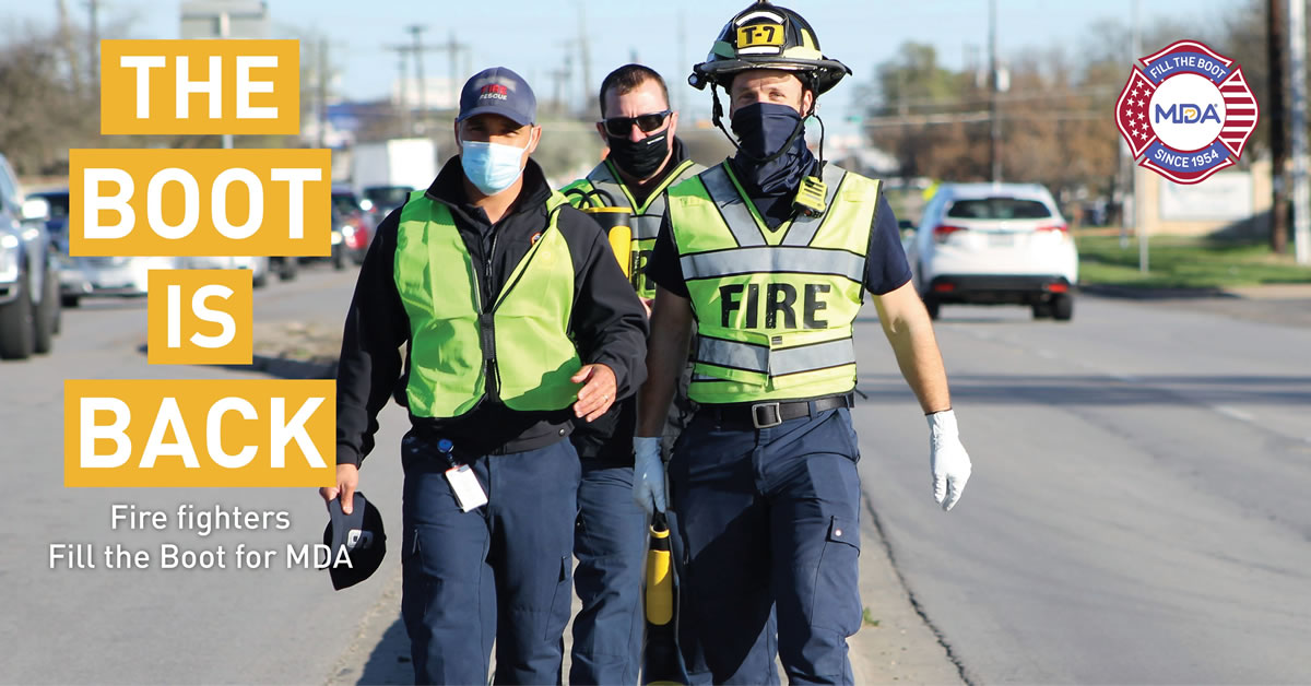 The Boot Is Back! International Association of Fire Fighters Launches 2021 Fill the Boot Fundraisers for the Muscular Dystrophy Association