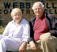 Ranly and his wife, Shirley, at the country club they own.